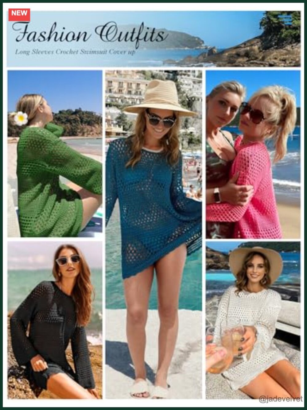 Crochet Swimsuit Cover Up Summer Beach Dress Vacation Outfit - Picture 5 of 6